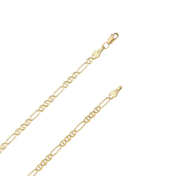 Collar eslabón combinado en oro amarillo 14 kilates.