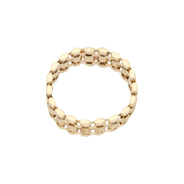 Argolla articulada en oro amarillo 14 kilates.