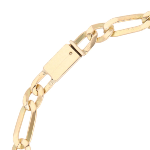 Pulsera eslabón uno por uno en oro amarillo 14 kilates.