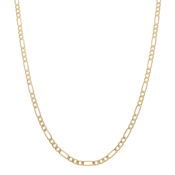 Collar de tres eslabones por uno en oro amarillo 14 kilates.