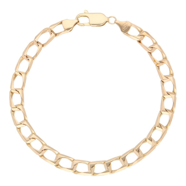Pulsera eslabón encontrado en oro amarillo 14 kilates.