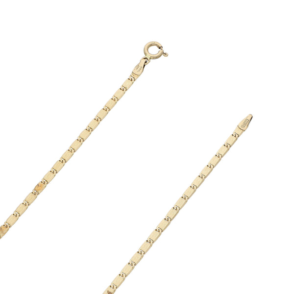 Collar eslabón nudo marino en oro amarillo 14 kilates.