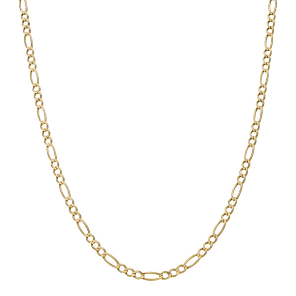Collar de tres eslabones por uno en oro amarillo 14 kilates.