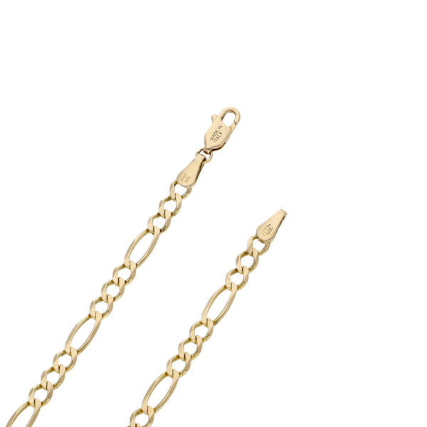 Collar de tres eslabones por uno en oro amarillo 14 kilates.