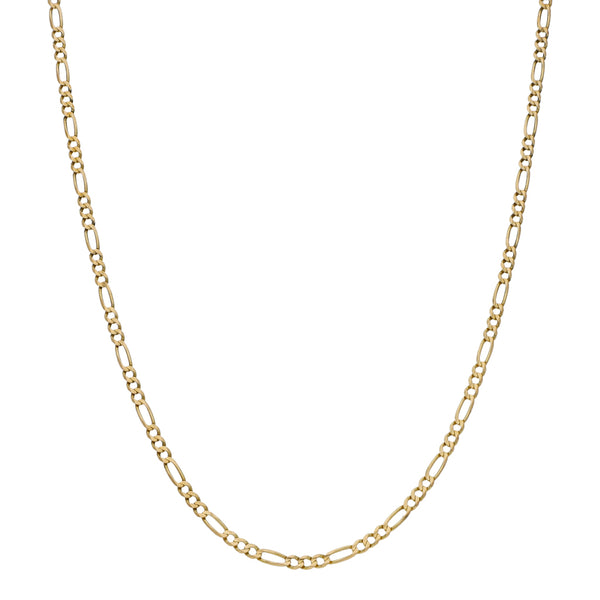 Collar de tres eslabones por uno en oro amarillo 14 kilates.