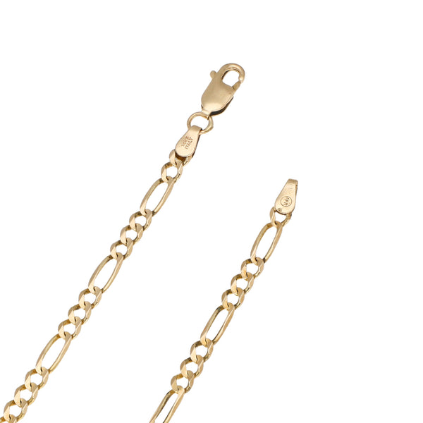 Collar de tres eslabones por uno en oro amarillo 14 kilates.