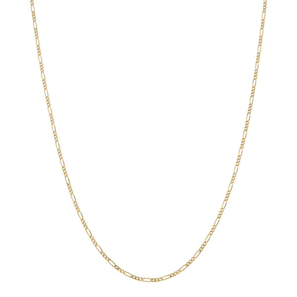 Collar de tres eslabones por uno en oro amarillo 14 kilates.