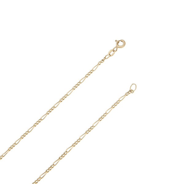 Collar de tres eslabones por uno en oro amarillo 14 kilates.