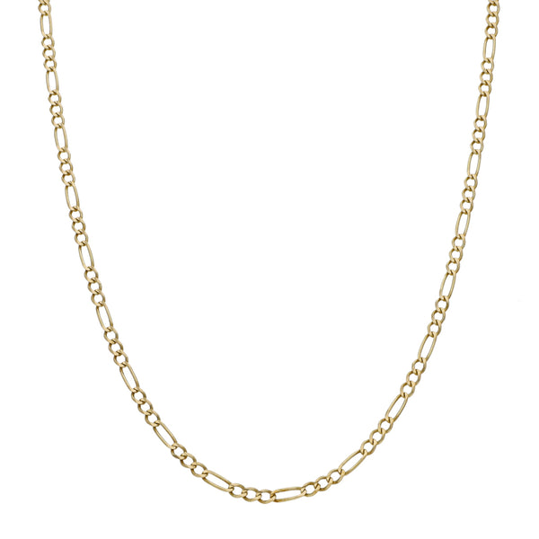 Collar de tres eslabones por uno en oro amarillo 14 kilates.