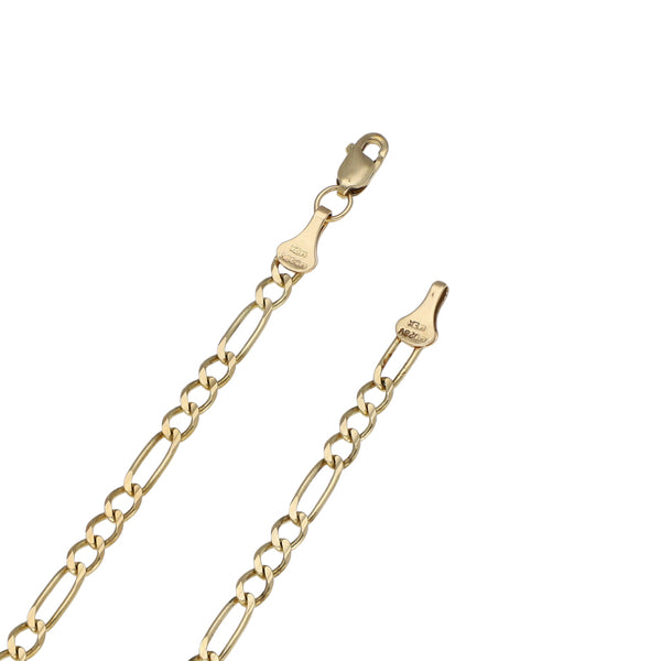 Collar de tres eslabones por uno en oro amarillo 14 kilates.