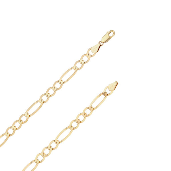 Collar de tres eslabones por uno en oro amarillo 14 kilates.
