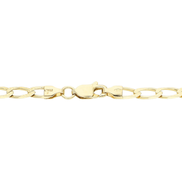 Pulsera eslabón encontrado en oro amarillo 14 kilates.