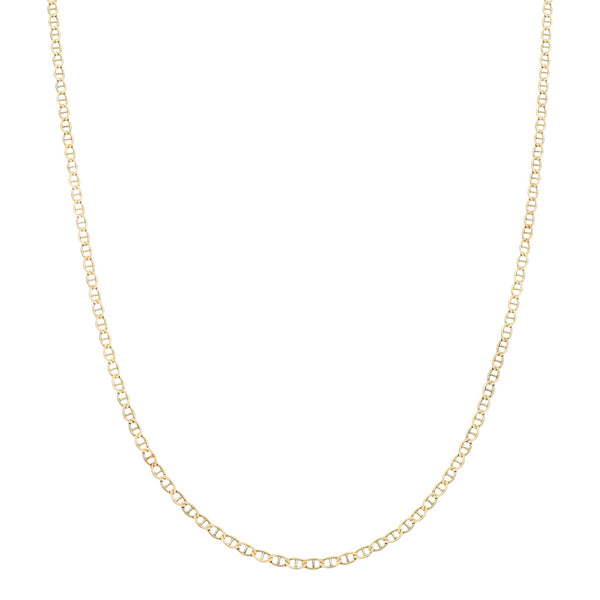 Collar eslabón nudo marino en oro amarillo 14 kilates.