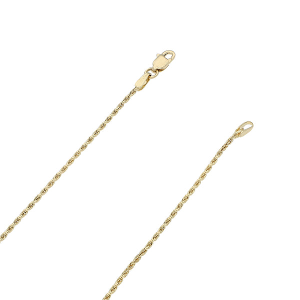 Collar eslabón torzal en oro amarillo 14 kilates.