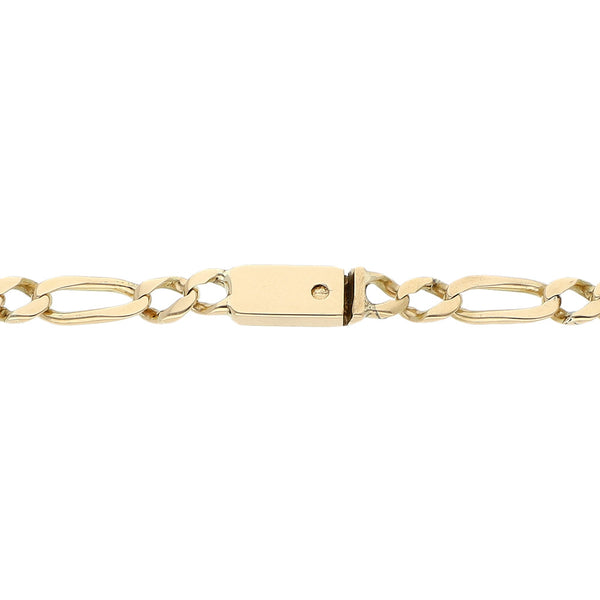 Pulsera eslabón combinado en oro amarillo 14 kilates.