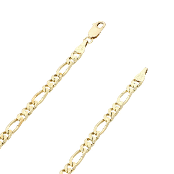 Collar de tres eslabones por uno en oro amarillo 14 kilates.