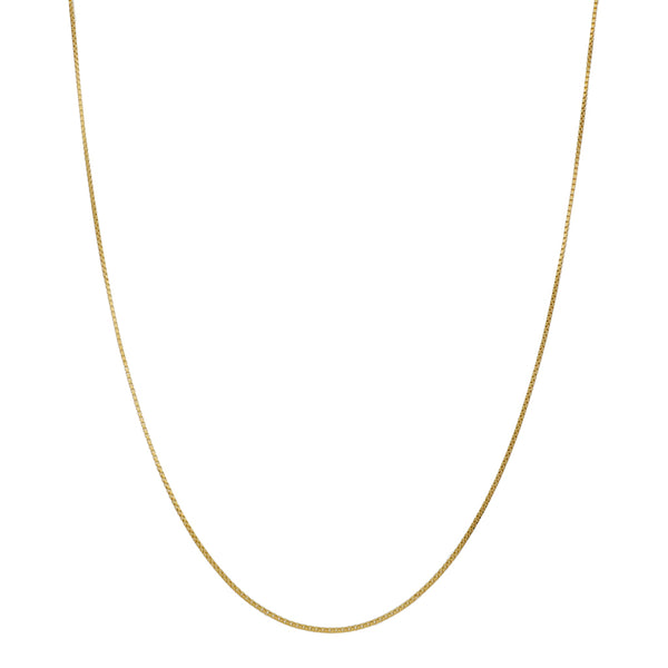 Collar eslabón cuadrado cruzado en oro amarillo 14 kilates.