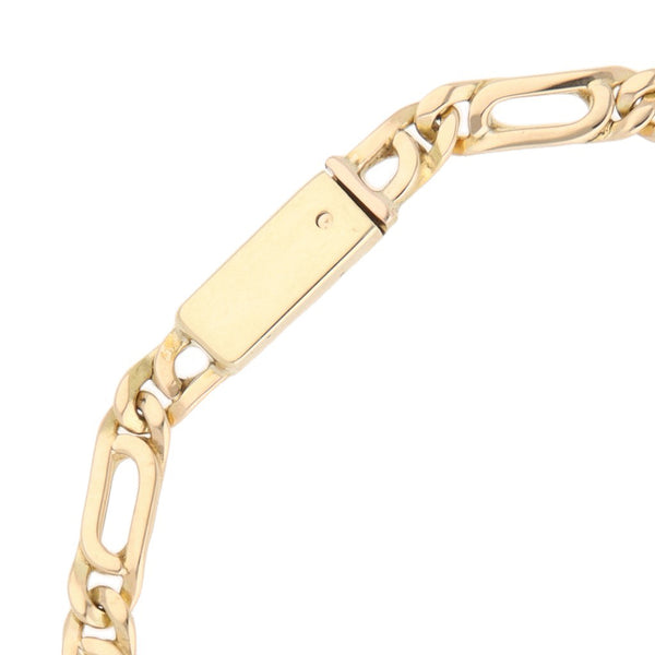 Pulsera eslabón nudo egipcio en oro amarillo 14 kilates.