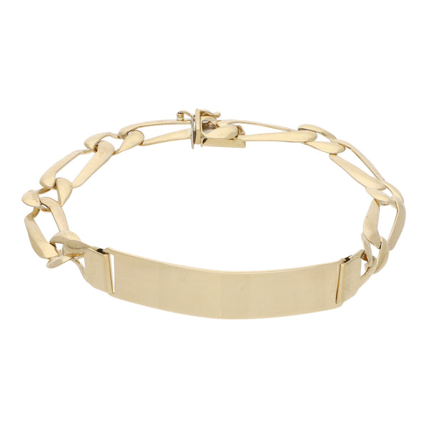 Esclava eslabón combinado en oro amarillo 14 kilates.