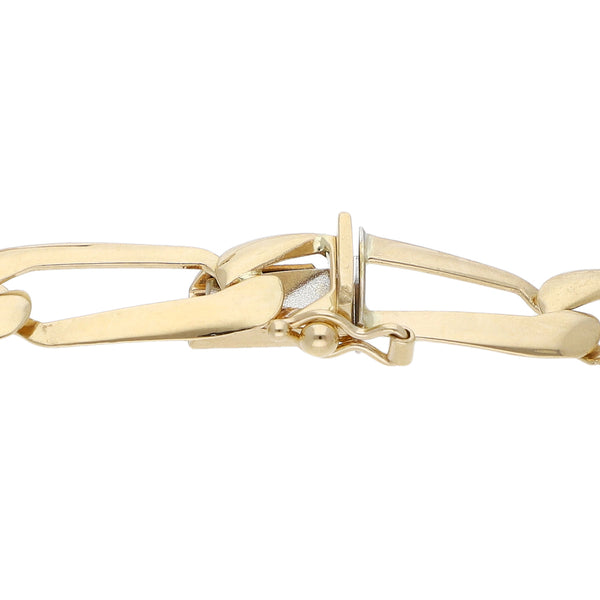 Esclava eslabón combinado en oro amarillo 14 kilates.