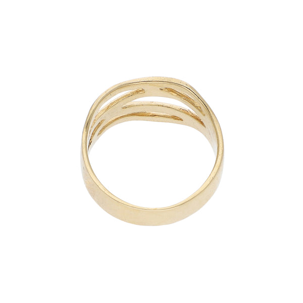Anillo calado en oro amarillo 14 kilates.