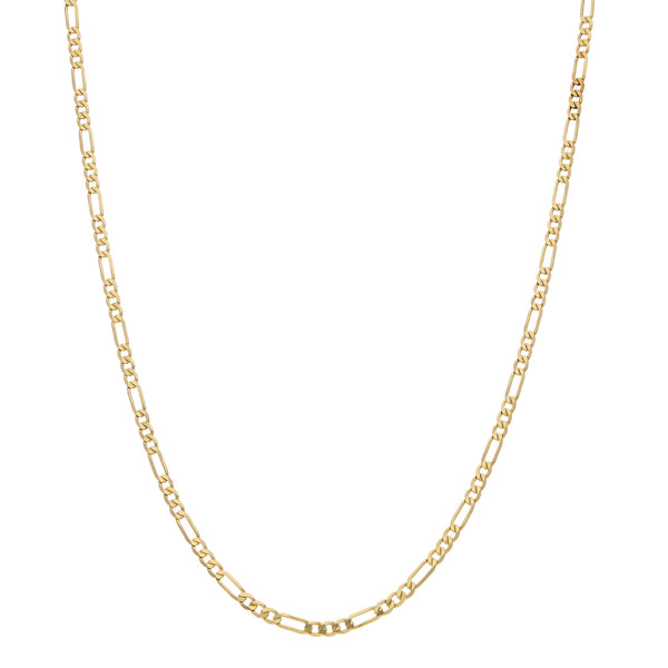 Collar de tres eslabones por uno en oro amarillo 14 kilates.