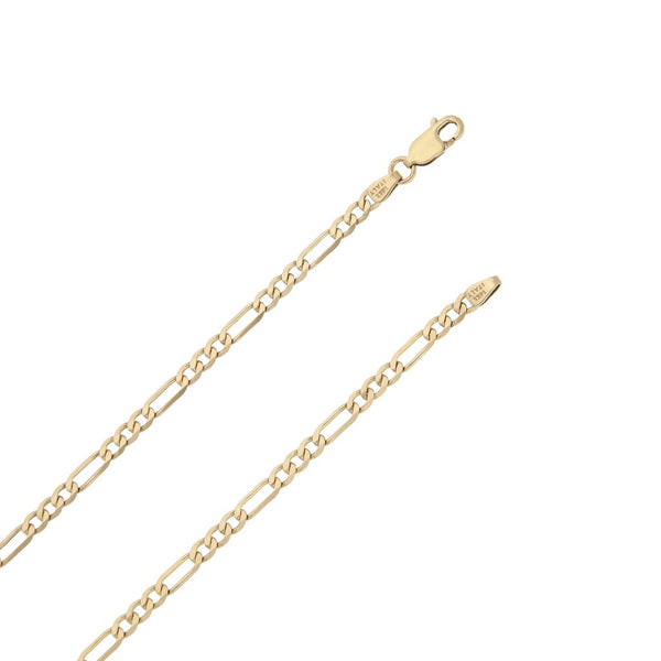 Collar de tres eslabones por uno en oro amarillo 14 kilates.