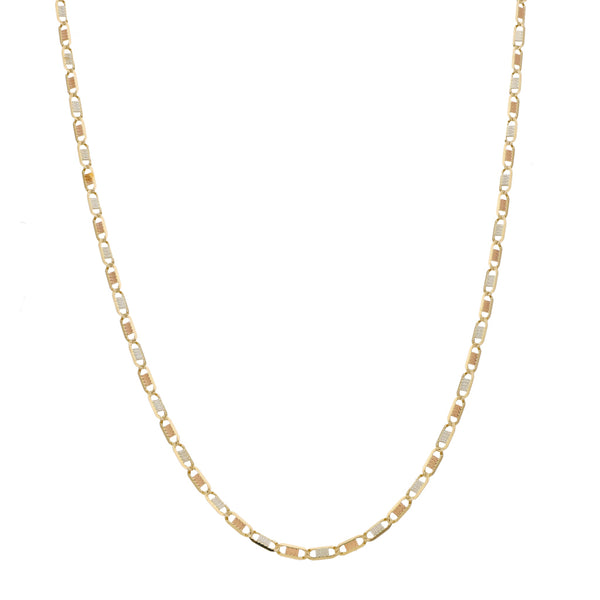 Collar eslabón nudo marino en oro amarillo 14 kilates.