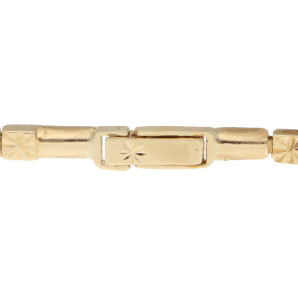 Pulsera eslabón articulado en oro amarillo 14 kilates.