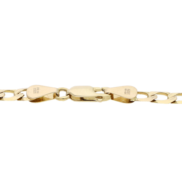Pulsera de tres eslabones por uno en oro amarillo 14 kilates.