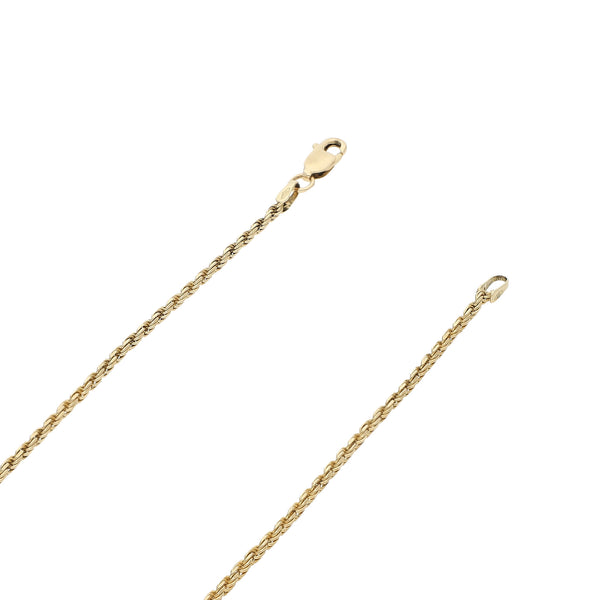 Collar eslabón torzal en oro amarillo 14 kilates.