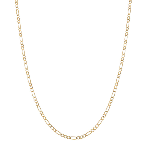 Collar de tres eslabones por uno en oro amarillo 14 kilates.