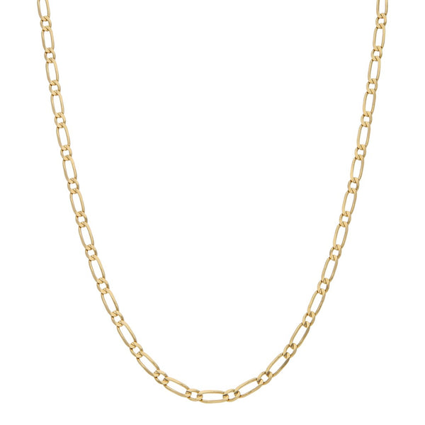 Collar eslabón combinado en oro amarillo 14 kilates.