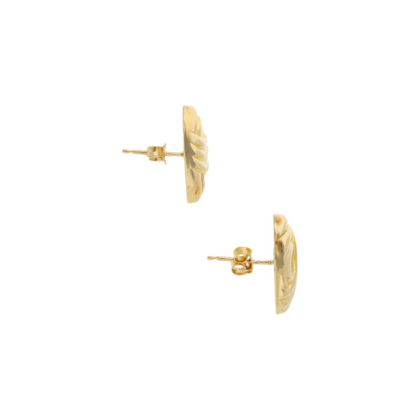 Broqueles huecos en oro amarillo 14 kilates.