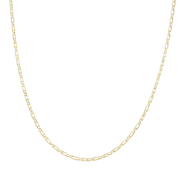 Collar eslabón nudo egipcio en oro amarillo 14 kilates.