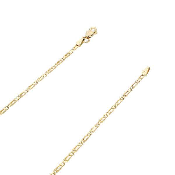 Collar eslabón nudo egipcio en oro amarillo 14 kilates.