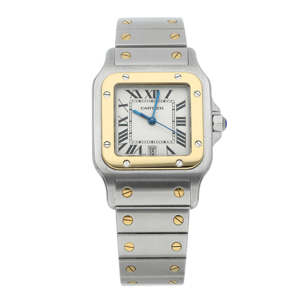 Reloj Cartier caballero/unisex modelo Santos Galbeé vistas en oro amarillo 18 kilates.