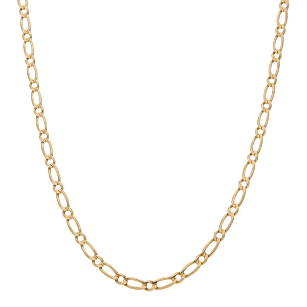 Collar eslabón combinado en oro amarillo 14 kilates.