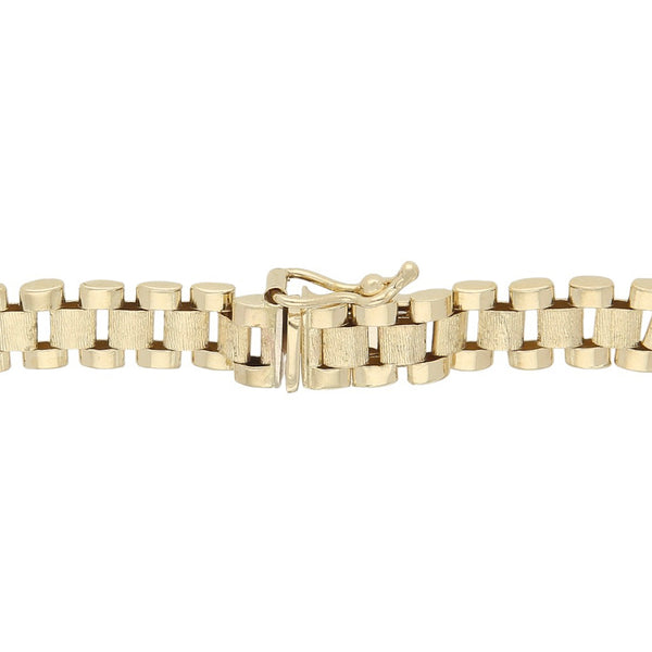 Pulsera eslabón articulado en oro amarillo 14 kilates.