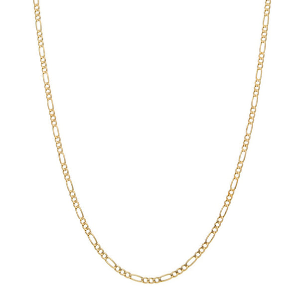 Collar de tres eslabones por uno en oro amarillo 14 kilates.
