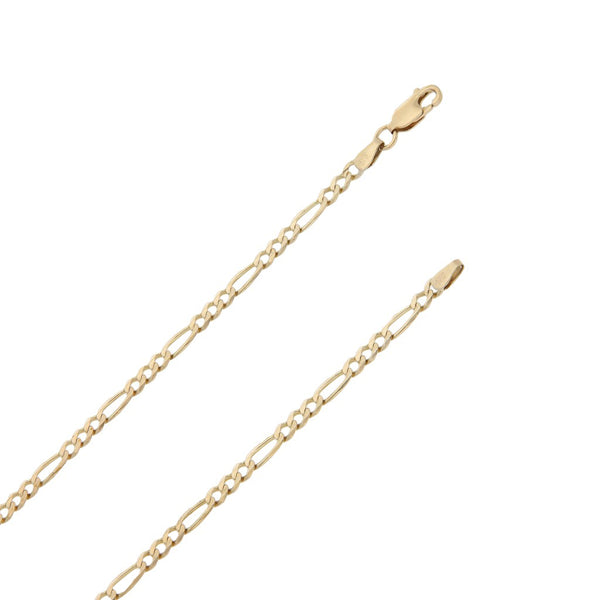 Collar de tres eslabones por uno en oro amarillo 14 kilates.