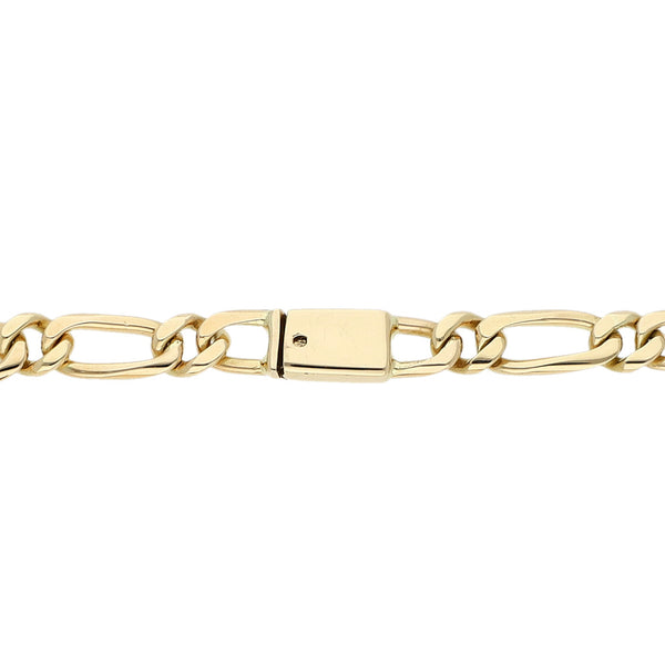 Pulsera eslabón combinado en oro amarillo 14 kilates.