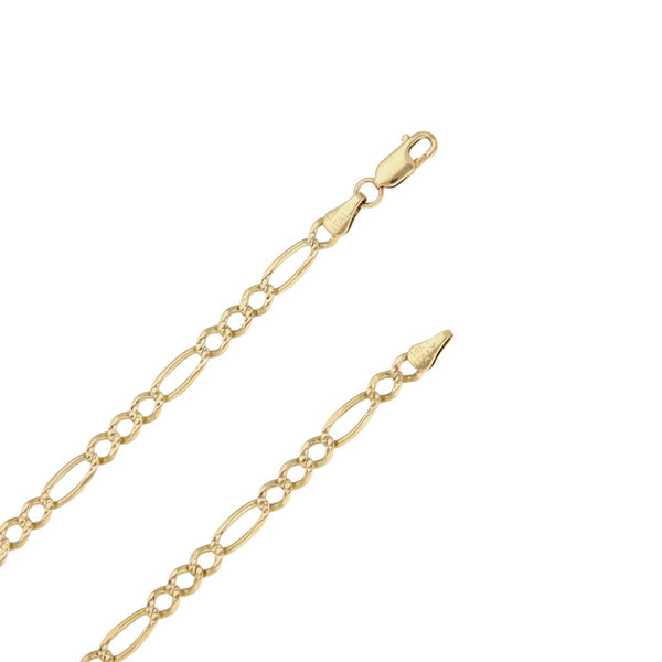 Collar de tres eslabones por uno en oro amarillo 14 kilates.