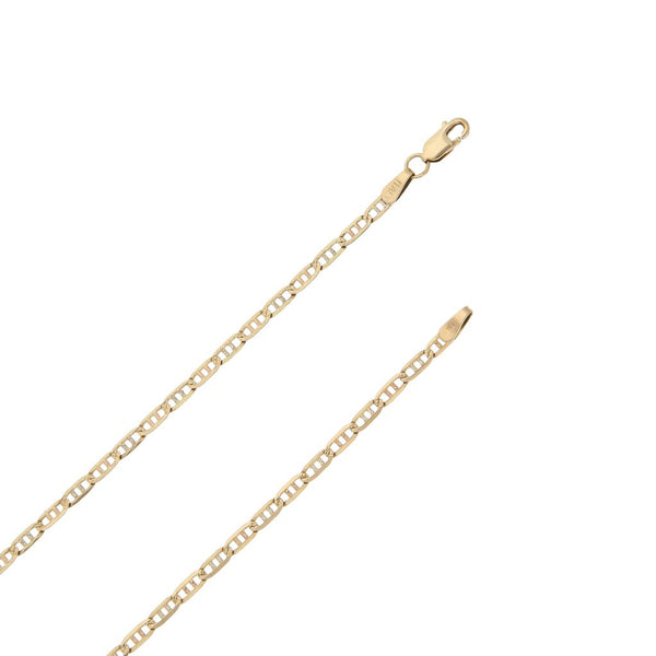 Collar eslabón nudo marino en oro tres tonos 14 kilates.