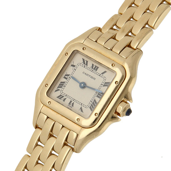 Reloj Cartier para dama modelo Panthere en oro amarillo 18 kilates.