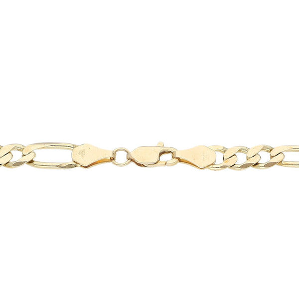 Pulsera de tres eslabones por uno en oro amarillo 14 kilates.