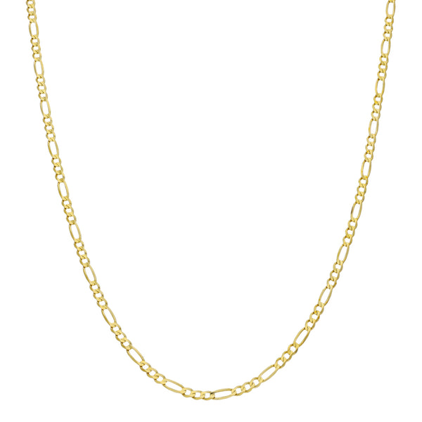 Collar de tres eslabones por uno en oro amarillo 14 kilates.