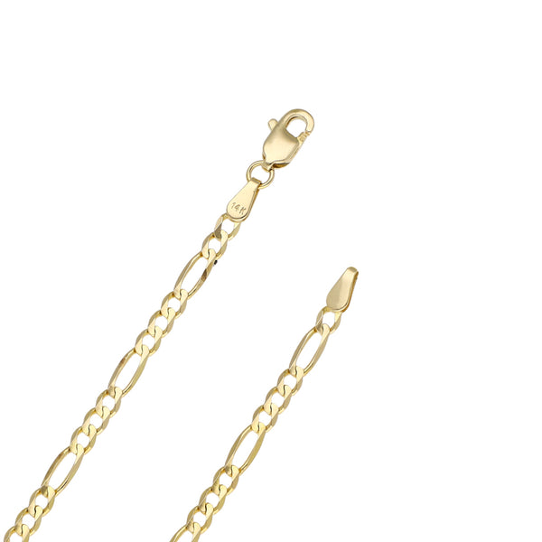 Collar de tres eslabones por uno en oro amarillo 14 kilates.
