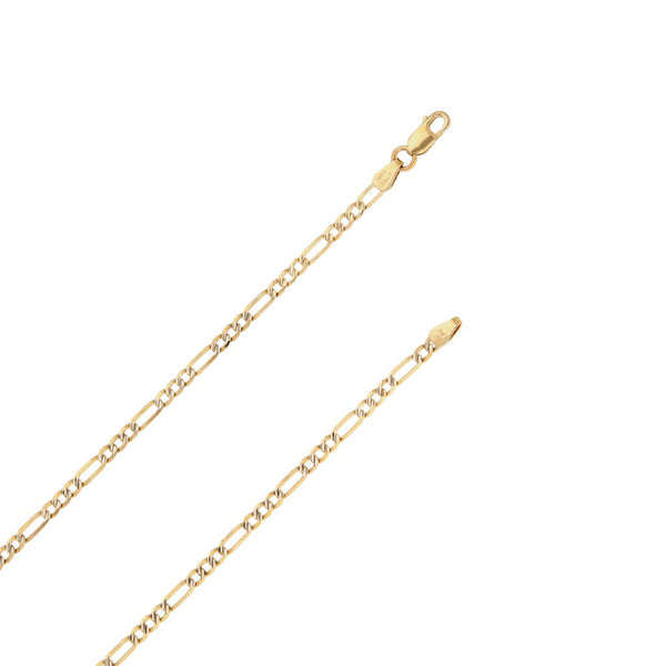 Collar de tres eslabones por uno platinados en oro amarillo 14 kilates.