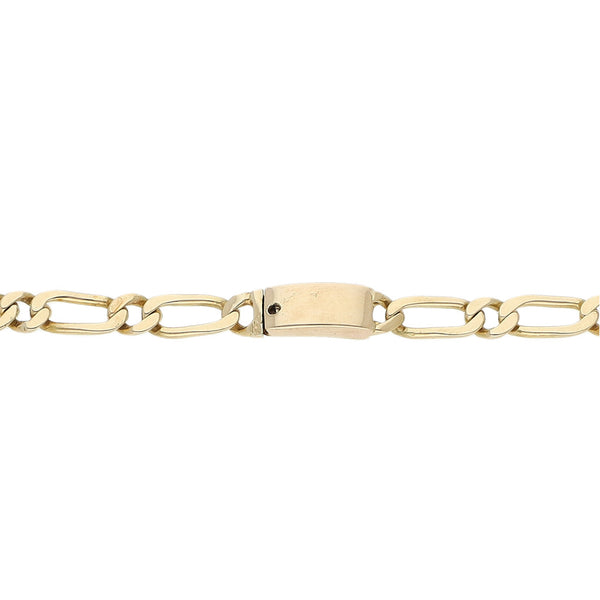 Pulsera eslabón combinado en oro amarillo 14 kilates.